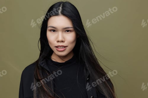 Preview: Hair woman cosmetic asian portrait japanese glamour femininity model beautiful beauty fashion