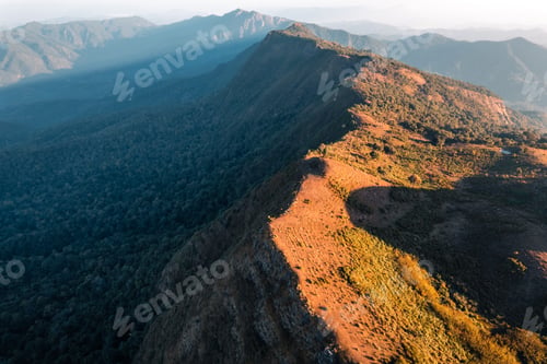 Preview: mountains in summer morning and spring flowers