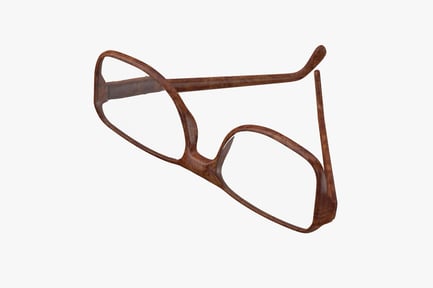 Preview: Horn-Rimmed Reading Glasses with Wood Texture