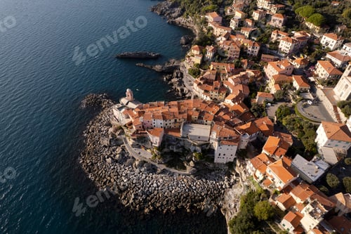 Preview: Aerial view of the Ligurian village of Tellaro