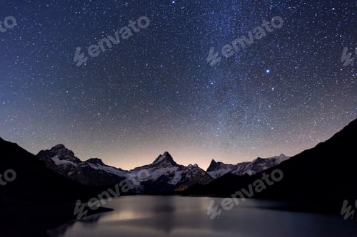 Preview: Incredible night view of Bachalpsee lake
