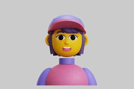 Preview: Cartoon girl with cap