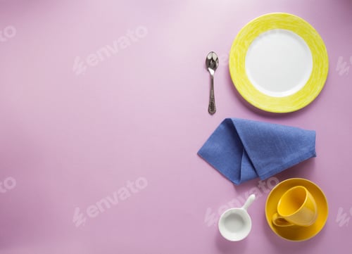 Preview: kitchenware at abstract background