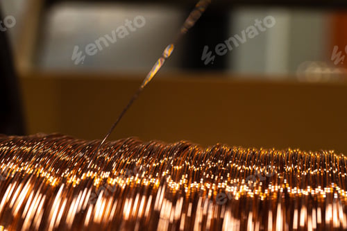 Preview: Production of copper wire, cable in reels at factory. Cable factory