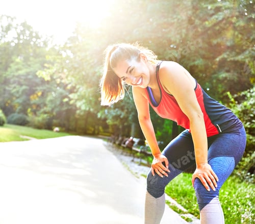 Preview: fitness woman girl park exercise lifestyle outdoor sport healthy nature active young