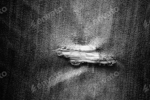 Preview: Texture Of The Wiped, Crumpled And Ripped Jeans For An Abstract Background, Black Color