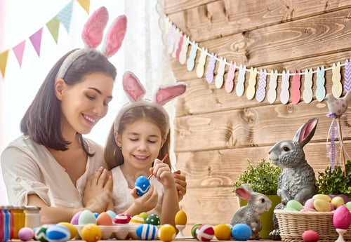 Preview: family preparing for Easter