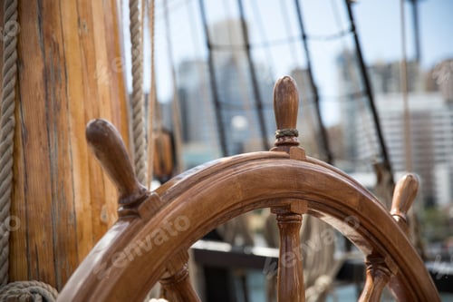 Preview: Old timber steering wheel