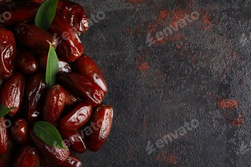 Preview: Concept of tasty food, dates, space for text