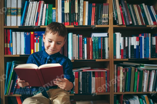Preview: Boy in library