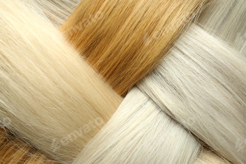 Preview: Different color female hair on whole background