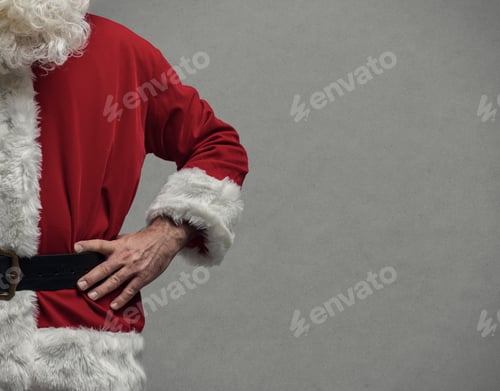 Preview: Confident Santa posing with arms akimbo