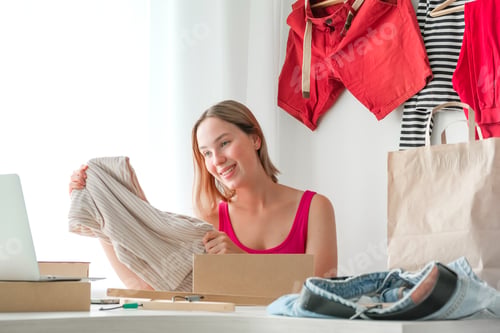 Preview: Second hand clothes, used wardrobe. Giving Tuesday fashion, fast fashion, eco-friendly sustainable s