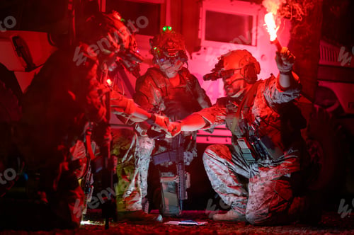 Preview: Soldiers ready to fire during Military Operation at night