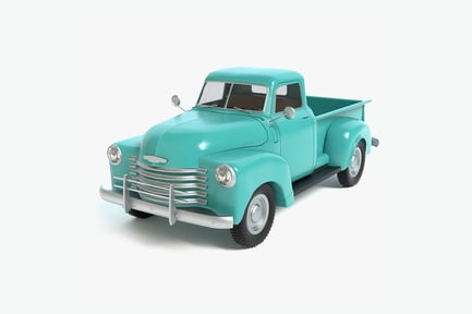 Preview: Turquoise Classic Pickup Truck