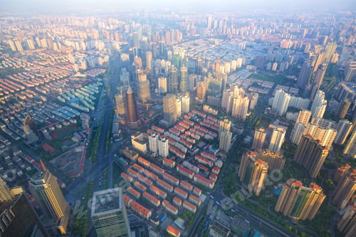 Preview: Shanghai aerial cityscape