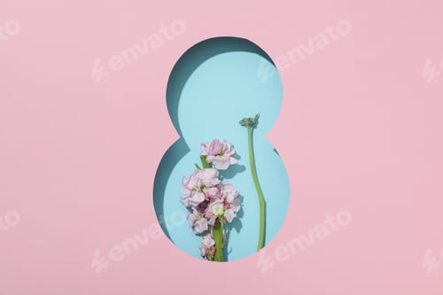 Preview: Concept of 8 march, Women day, top view