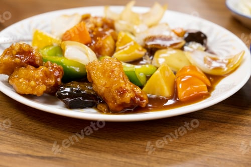 Preview: Fried Pork With Sweet And Sour Vegetables Chinese Food
