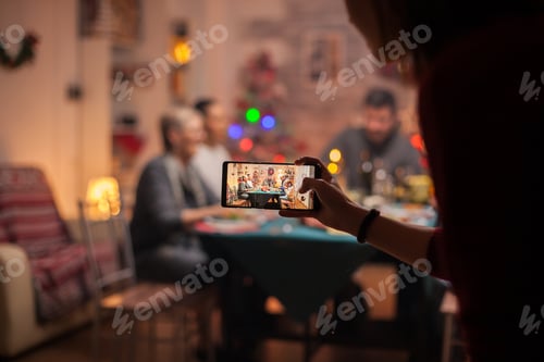 Preview: Granddaughter using her phone