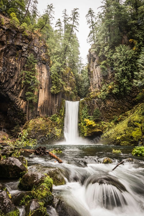 Preview: View of Toketee Falls; Umpqua National Forest, Oregon, USA