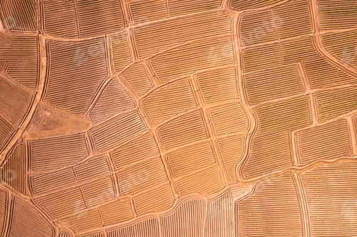 Preview: Agricultural soil groove, land spot field preparing for cultivation in farmland at countryside