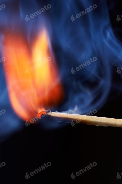 Preview: Match with smoke and fire