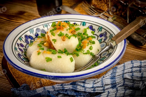 Preview: Potato dumplings stuffed with minced meat