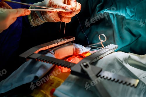 Preview: Invasive surgical approach with a small incision for heart valve surgery for removing transcatheter