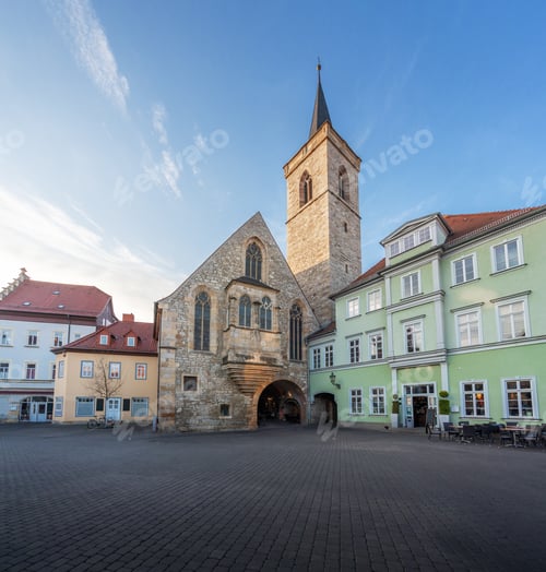 Preview: Wenigermarkt Square and Agidienkirche Church - Erfurt, Thuringia, Germany