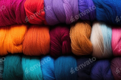Preview: Close up shot of colourful yarn