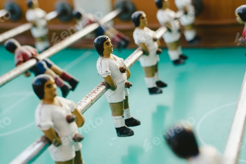 Preview: dolls of a retro foosball table to play table football