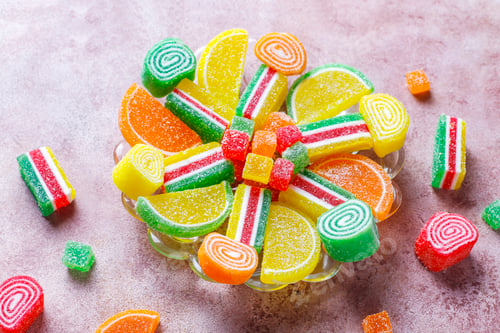 Preview: Assortment of multi-colored marmalades.