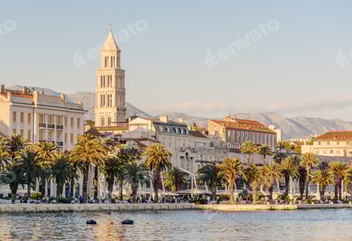 Preview: Scenic view of the cityscape and the coast of Adriatic in Croatia