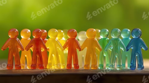 Preview: Colorful glass figurines symbolizing unity