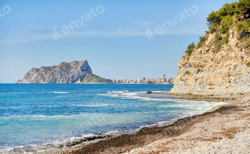 Preview: Beautiful shot of the Cala Baladrar beach near the Mediterranean Sea in Costa Blanca, Spain