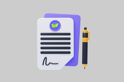 Preview: Signed agreement with yellow pen