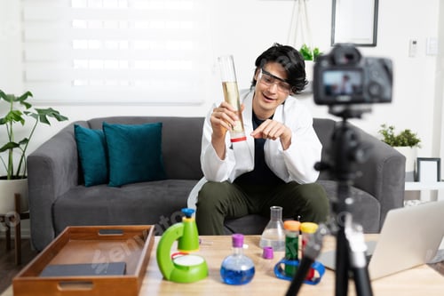 Preview: Science teacher explaining a reaction