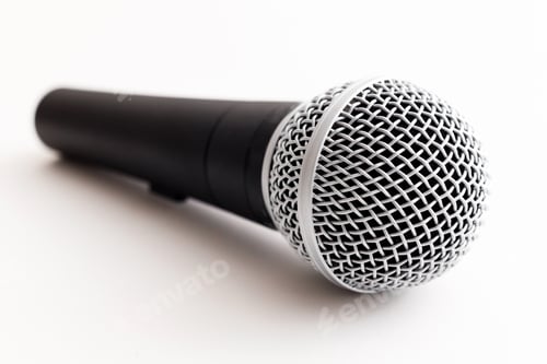 Preview: Vocal Microphone on white background, mock up