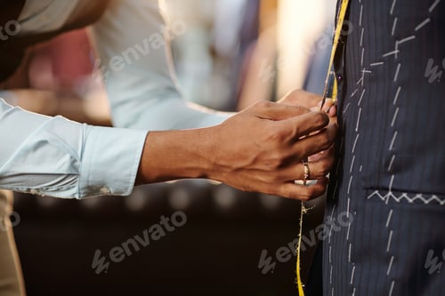 Preview: Tailor Measuring Suit Jacket with Tape Measure