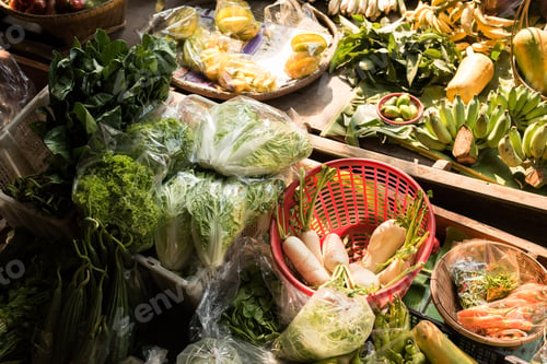 Preview: Fruits And Vegetables At The Floating Market In Bangkok, Thailand
