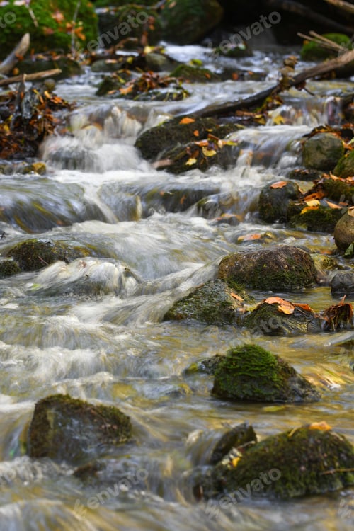 Preview: Photo of water flowing in a river during autumn