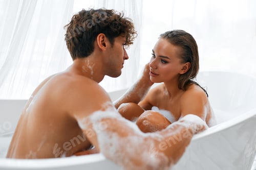 Preview: Sexy couple in bedroom and bathroom