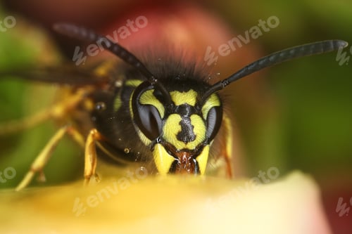 Preview: Wasp face macro close-up