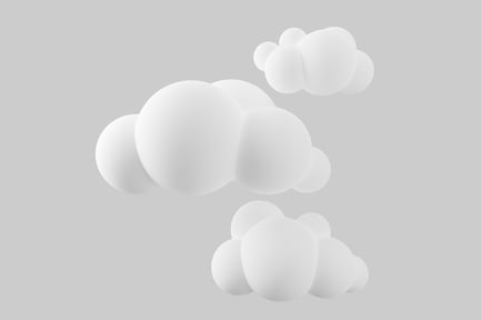 Preview: Fluffy white cloud formation set