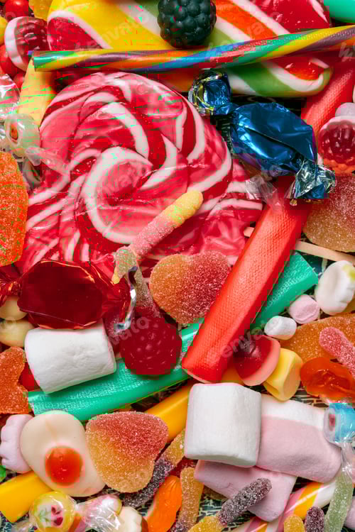 Preview: Different colorful fruit candy