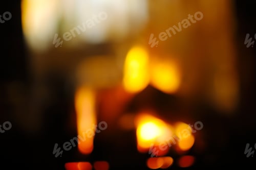 Preview: Abstract Fireplace Flame Background At Home