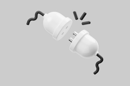 Preview: White electrical plug and socket