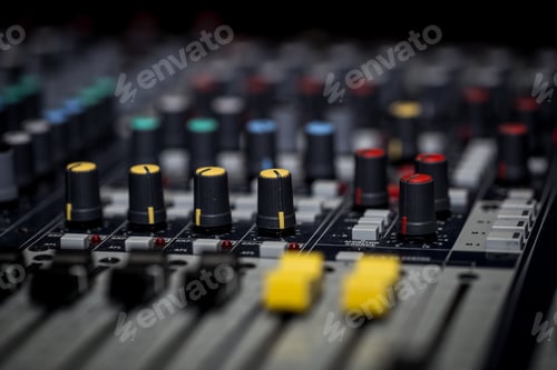 Preview: fader digital mixing console with volume meter