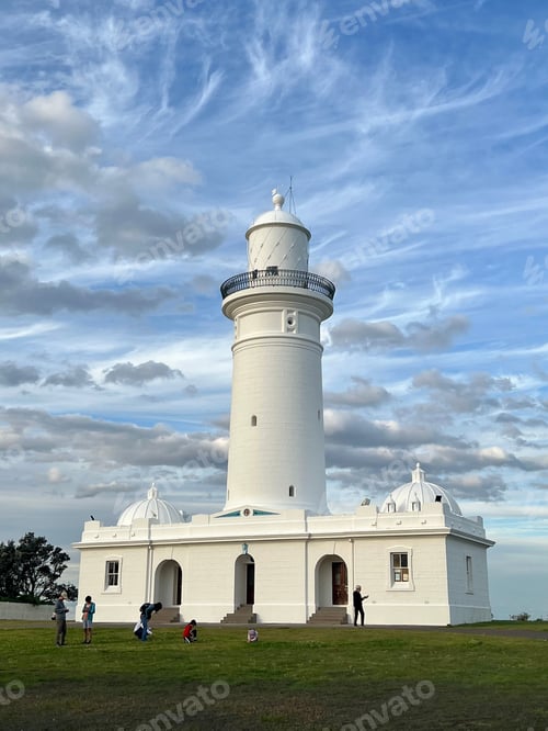 Preview: Low-angle shot of the Macquarie Lighthouse, Sydney, Australia