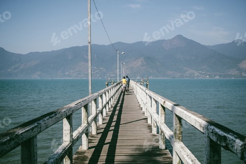 Preview: Wooden dock over body of water